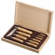 COFFRET IDEE CADEAU BOIS DE 10 COUTEAUX OPINEL INOX N°2,3,4,5,6,7,8,9,10,12