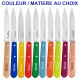 COUTEAU D'OFFICE OPINEL N°112 LAME LISSE INOX OU CARBONE / COULEUR AU CHOIX