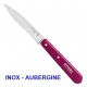 COUTEAU D'OFFICE OPINEL N°112 LAME LISSE INOX OU CARBONE / COULEUR AU CHOIX