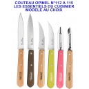 COUTEAUX ESSENTIELS DU CUISINIER OPINEL N112 A 115 LAME INOX COULEUR AU CHOIX