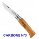 COUTEAU OPINEL N°2, N°3, N°4 ou N°5 CARBONE OU INOX AU CHOIX