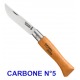 COUTEAU OPINEL N°2, N°3, N°4 ou N°5 CARBONE OU INOX AU CHOIX