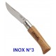 COUTEAU OPINEL N°2, N°3, N°4 ou N°5 CARBONE OU INOX AU CHOIX