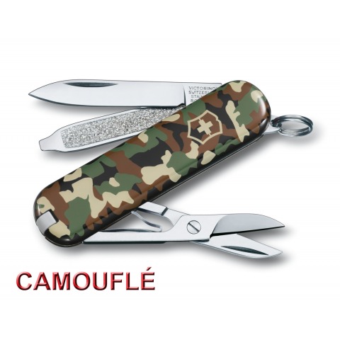 Victorinox - Couteau Suisse Classic Onglier Camouflage 7 Fonctions - 0.6223.94