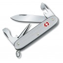 COUTEAU SUISSE VICTORINOX PIONEER 8 OUTILS MANCHE ALOX ARGENT