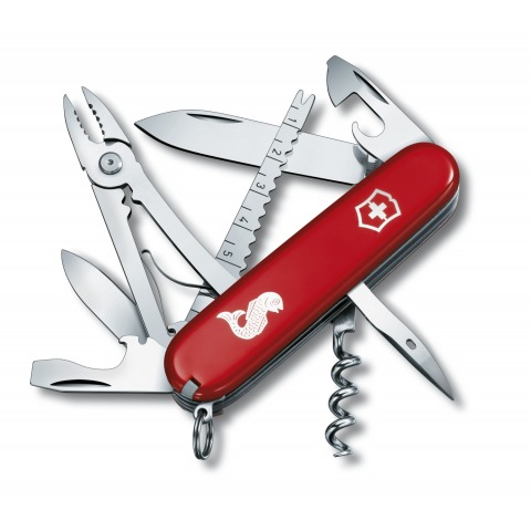 Victorinox - Couteau Suisse Angler Rouge Pêche Poisson 19 Fonctions - 1.3653.72