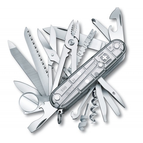 Victorinox - Couteau Suisse Swisschamp Silvertech Gris 31 Fonctions - 1.6794.T7