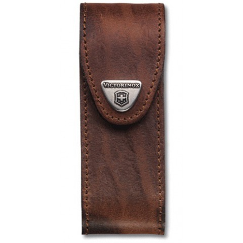 Victorinox - Etui Cuir Marron Couteaux Suisses 111mm 11 Pièces Et Plus - 4.0548