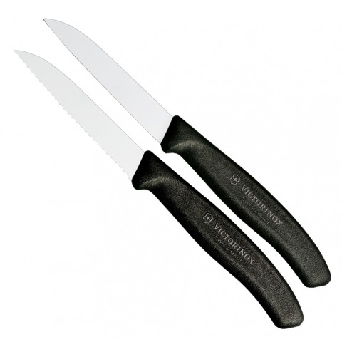 Victorinox - Couteau Office SwissClassic Noir Lame Pointe Rabattue 8cm  - 6.74x3