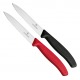 COUTEAU D'OFFICE VICTORINOX LAME LISSE 10 CM MANCHE NOIR OU ROUGE