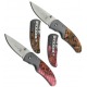 COUTEAU PLIANT ELK RIDGE CAMOUFLAGE / MANCHE ALUMINIUM 9.5 CM + CLIP / LAME 7 CM