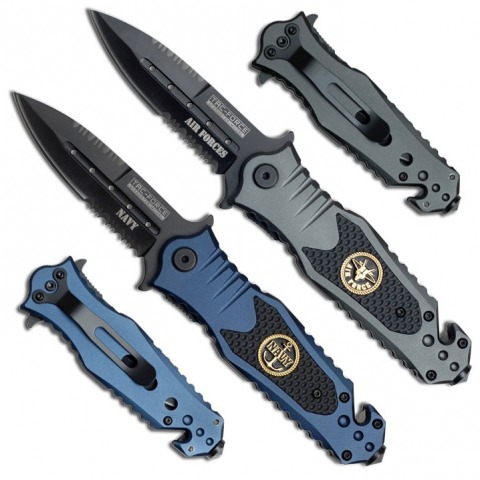 TacForce - Couteau Pliant Navy Air Force Manche 12cm Clip - TF-700