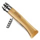 OPINEL COUTEAU N°10 AVEC TIRE BOUCHON 2 OUTILS LAME INOX MANCHE HETRE 13 CM