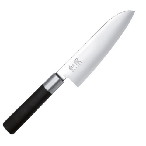 Kai - Santoku Wasabi Black Inox Manche Antibacterien Lame 16.5cm - 6716.S