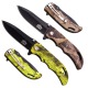 MASTER CUTLERY COUTEAU CAMOUFLAGE / MANCHE 10CM + CLIP / LAME LISSE NOIRE 8 CM