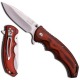 ELK RIDGE COUTEAU MANCHE 12.07CM BOIS+CLIP-LAME 8.89CM OUVERTURE FACILE /ER-A004