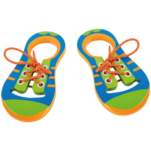 SmallFoot - Paire de Chaussures à lacer - Jouet Bois - 10152
