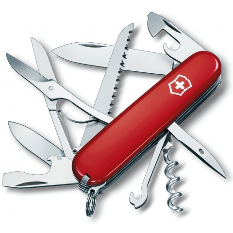 Victorinox - Couteau Suisse Huntsman Rouge 11 Pièces 16 Fonctions - 1.3713