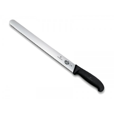 Victorinox - Couteau A Jambon Noir Lame Inox Dentée 36cm - 5.4233.36
