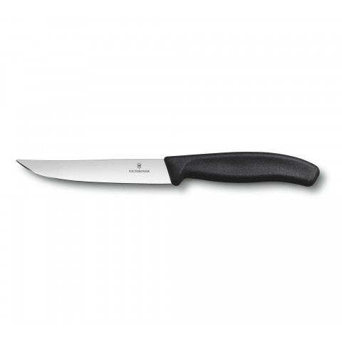 Victorinox - Couteau À Steak Lame Lisse 12cm SwissClassic Noir - 6.7903.12