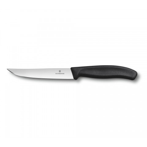 Victorinox - Lot de 6 Couteaux À Steak Lame Lisse 12cm Noir - 6.7903.12