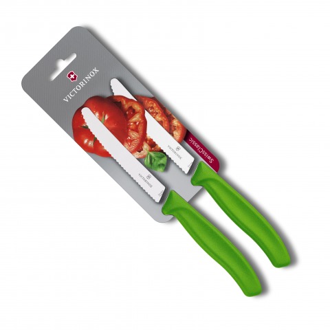 Victorinox - 2 Couteaux À Tomates Et De Table Swiss Classic -Vert-6.7836.L114B