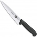 Victorinox - Couteau Decouper 19Cm Noir A Dents - 5.2033.19