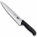 Victorinox - Couteau Decouper 25Cm Noir A Dents - 5.2033.25