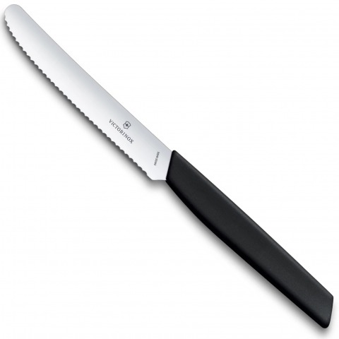 Victorinox - Couteau Tomate Denté 11cm Swiss Modern - Noir - 6.9003.11W