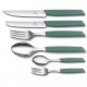 Victorinox - Couteau Steak Denté 12cm Swiss Modern - Vert Sauge - 6.9006.12W43
