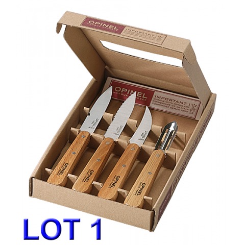 Opinel  - Coffret 4 Couteaux Essentiels Cuisinier N112-115 Inox - 958