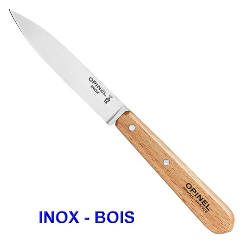 Opinel - Couteau Office N112 Lame Lisse Inox / Carbone Pointe Milieu - 1381-94x