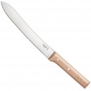COUTEAU A PAIN OPINEL N°116 LAME COURBE INOX 21CM MANCHE HETRE 13,5CM
