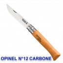 OPINEL N°12 LAME CARBONE MANCHE HETRE